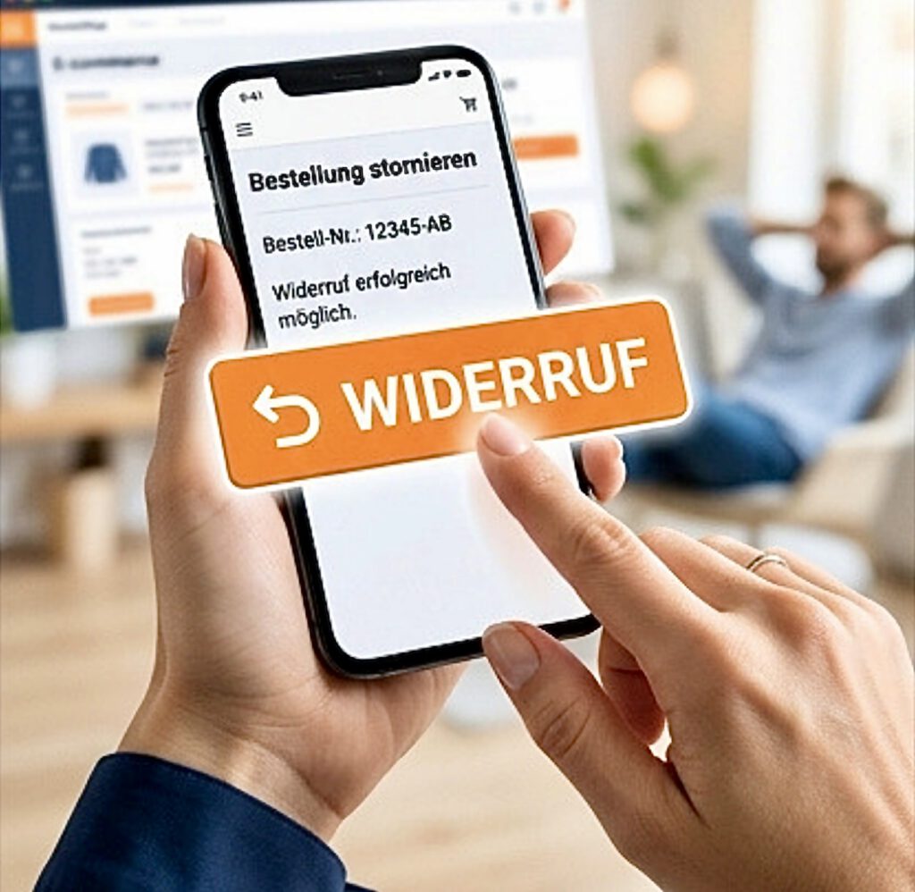 Widerrufsbutton Lösung – KI-generiertes Symbolbild